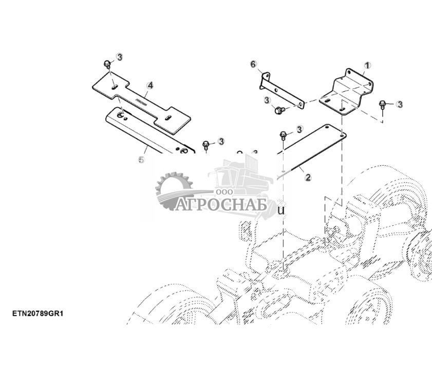 Щиток для защиты от мусора, ремень 3036 дюймов для стандартныхсверхтяжелых условий эксплуатации, широкая ходовая часть (показана задняя часть левой стороны) - ST828612 877.jpg